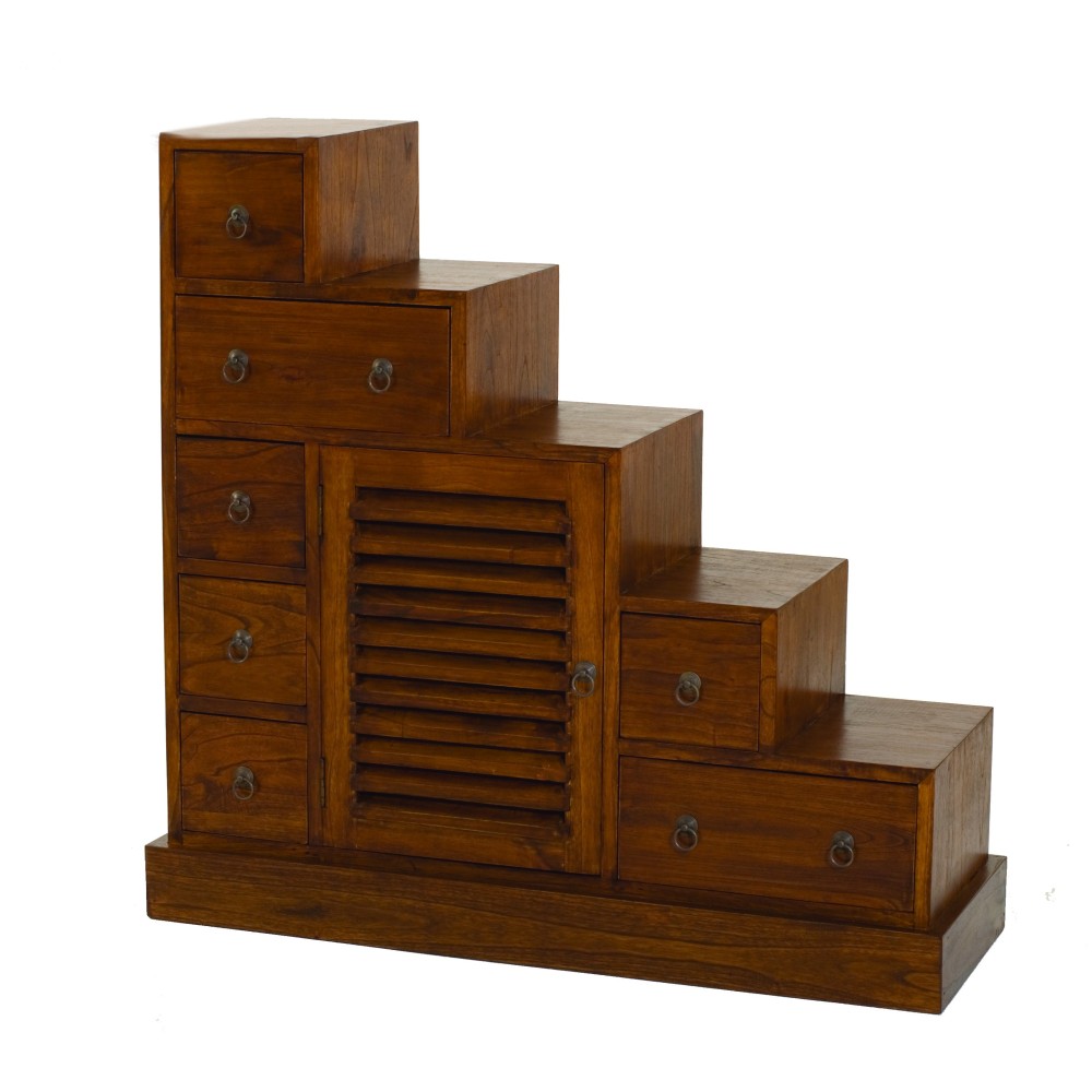 Meuble escalier en mindi 105x102cm Meuble escalier en mindi 105x102cm
