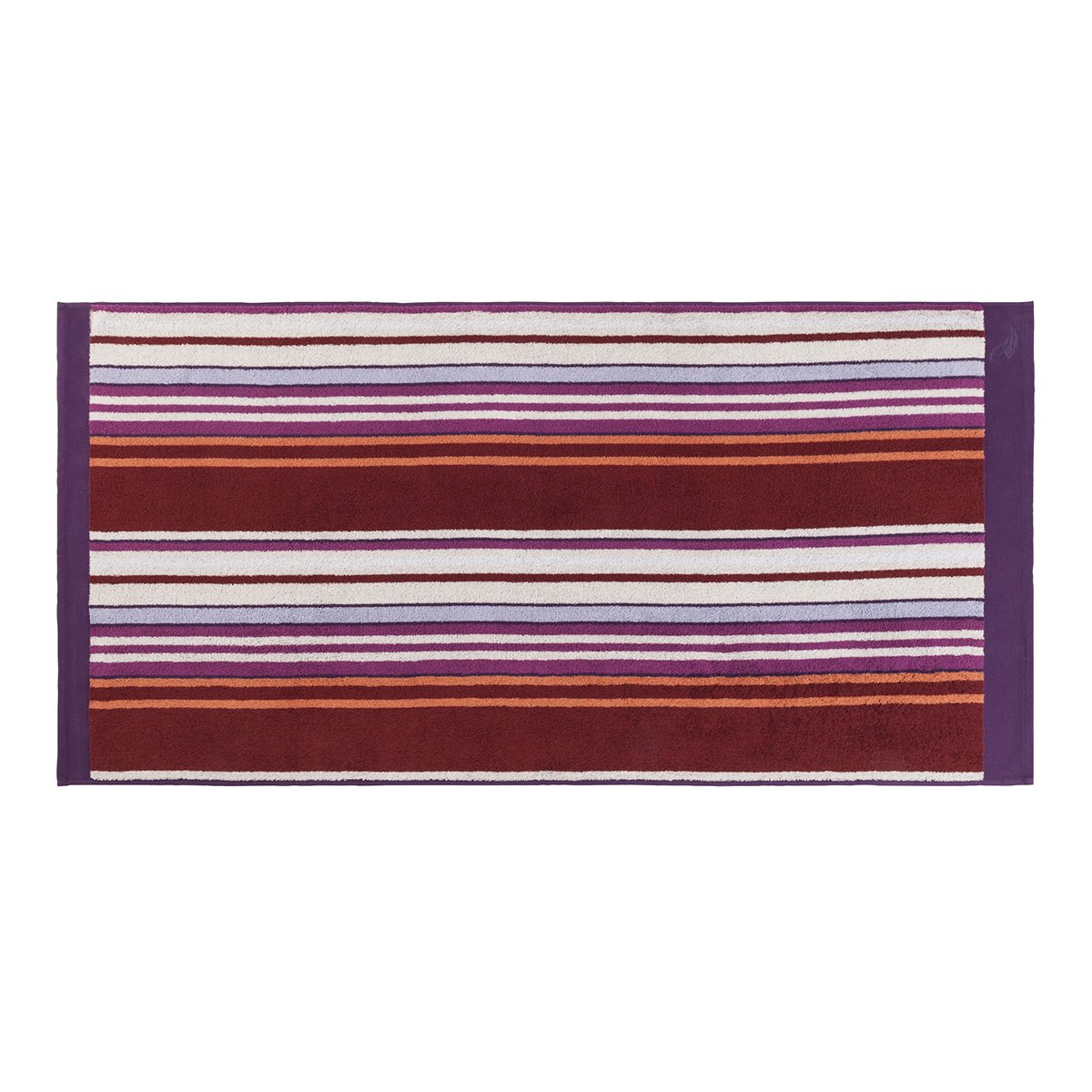Drap de douche coton 70x140 cm violet rayé Drap de douche coton 70x140 cm violet rayé