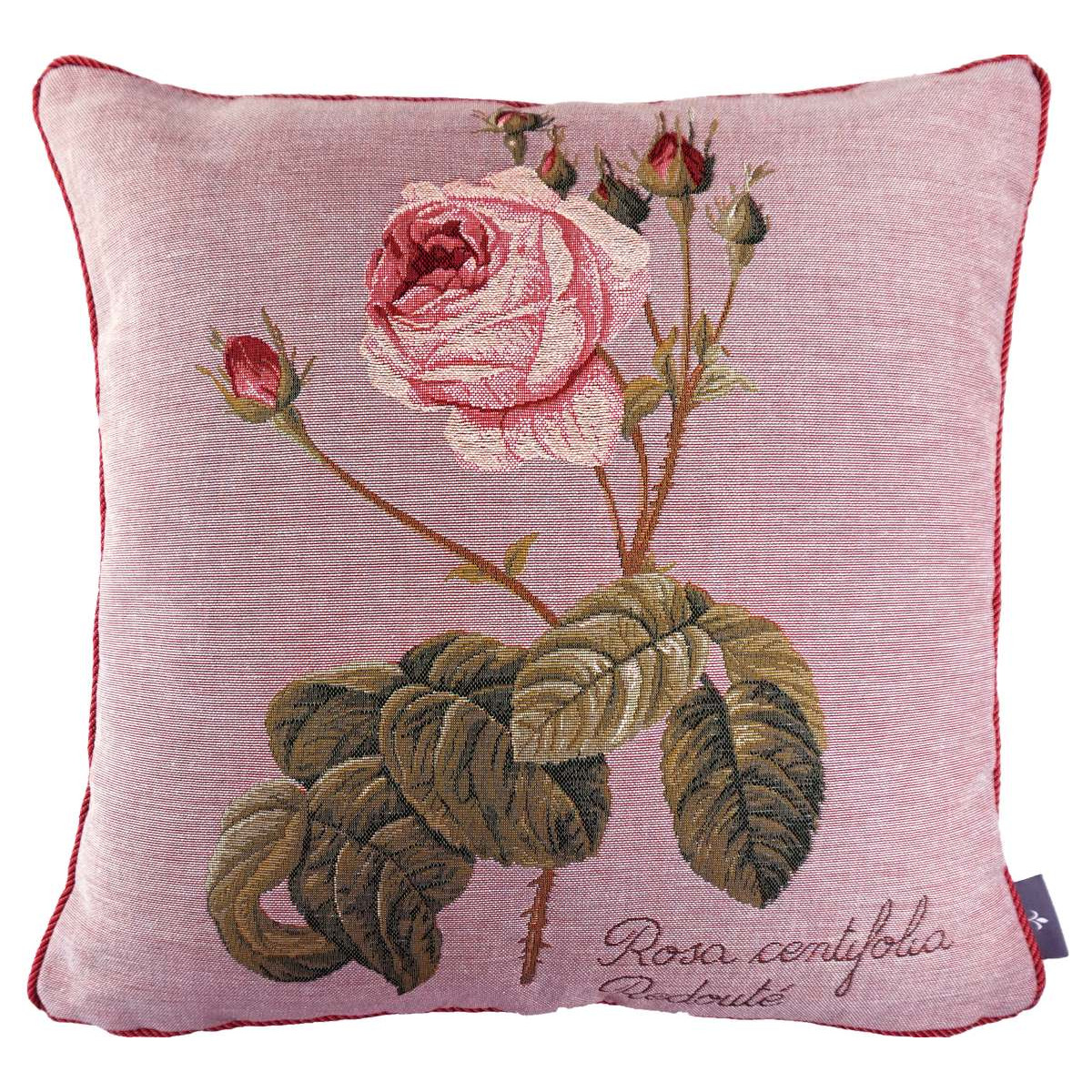 Coussin rose à gauche made in france rose 50x50 Coussin rose à gauche made in france rose 50x50