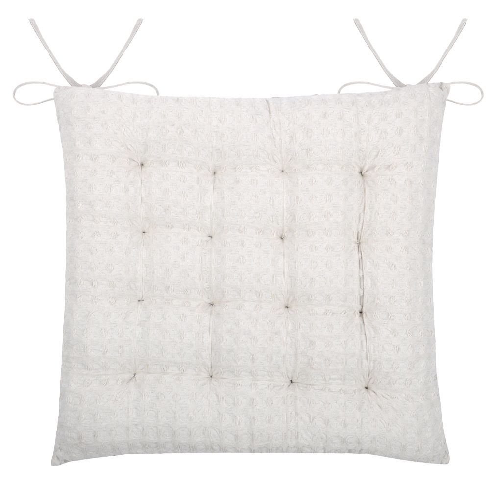 Coussin de chaise en coton écru 40x40 Coussin de chaise en coton écru 40x40