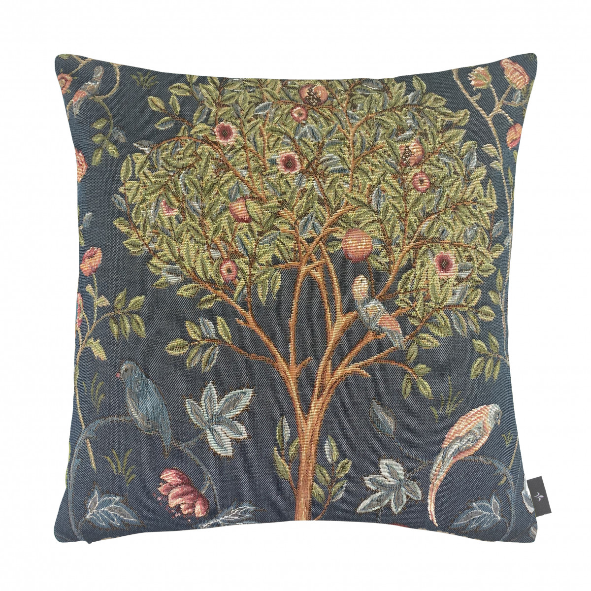 Coussin tapisserie kelmscott tree made in france bleu 50x50 Coussin tapisserie kelmscott tree made in france bleu 50x50