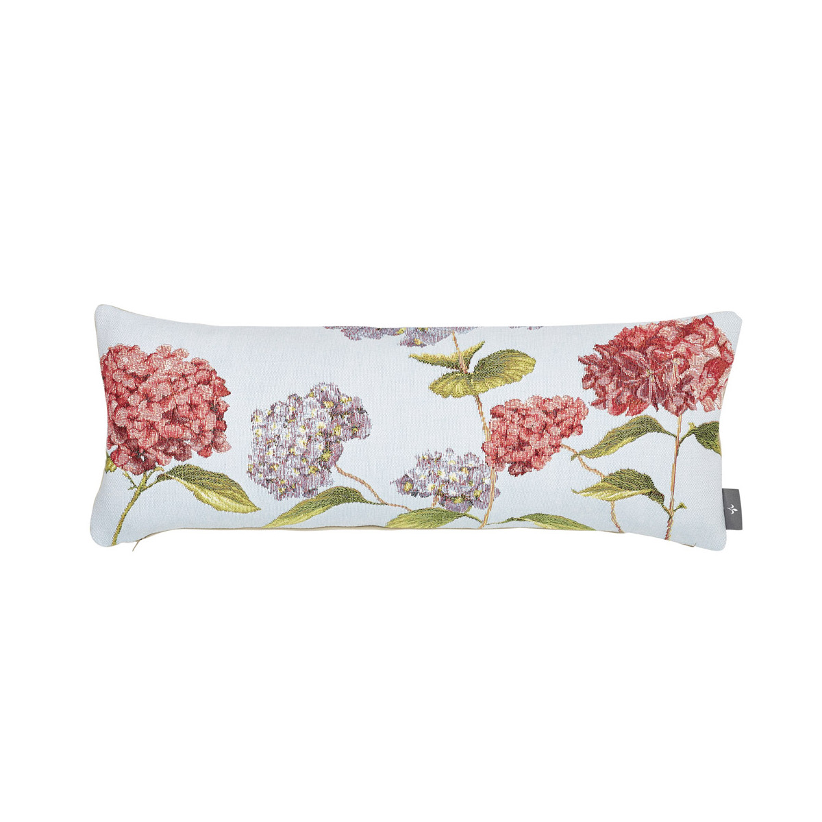 Coussin tapisserie hortensias made in france bleu 25x60 Coussin tapisserie hortensias made in france bleu 25x60