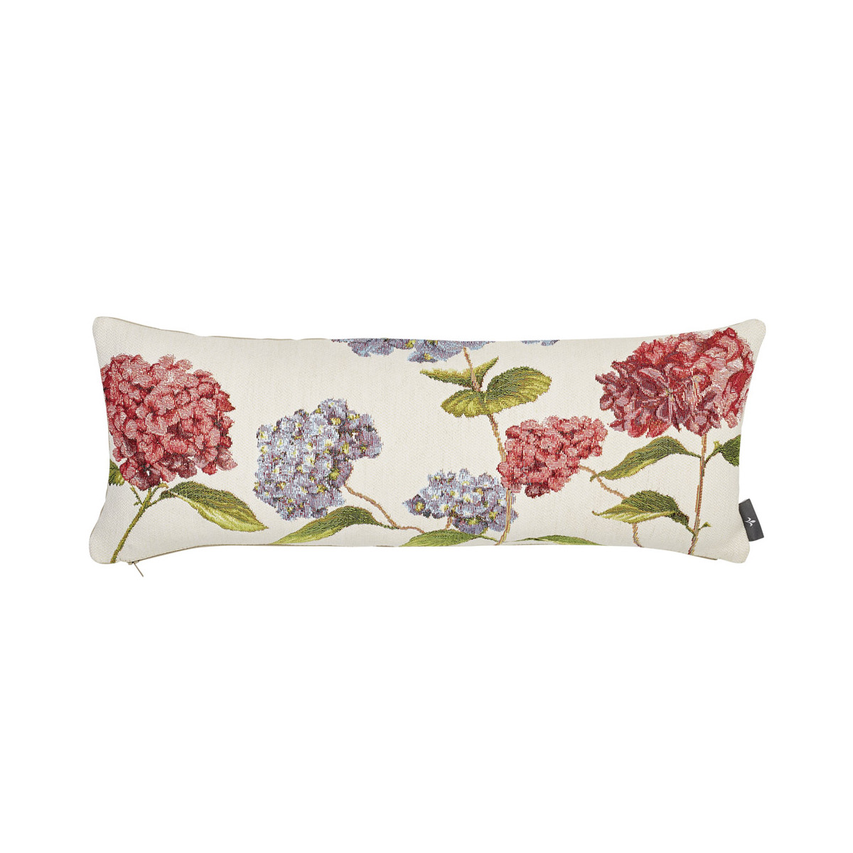 Coussin tapisserie hortensias made in france blanc 25x60 Coussin tapisserie hortensias made in france blanc 25x60