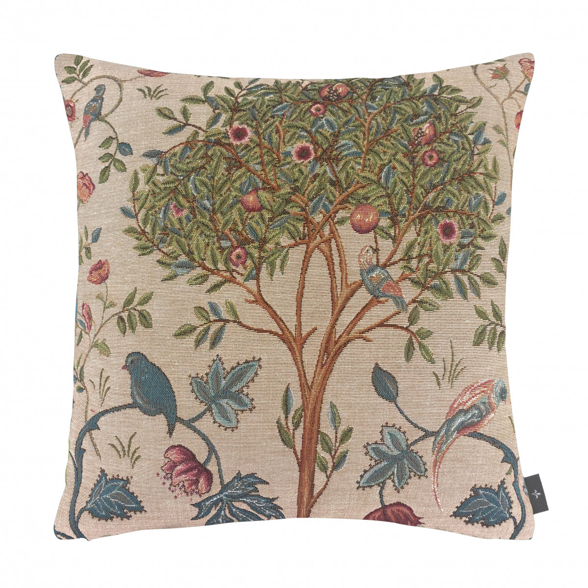 Coussin tapisserie kelmscott tree made in france beige 50x50 Coussin tapisserie kelmscott tree made in france beige 50x50