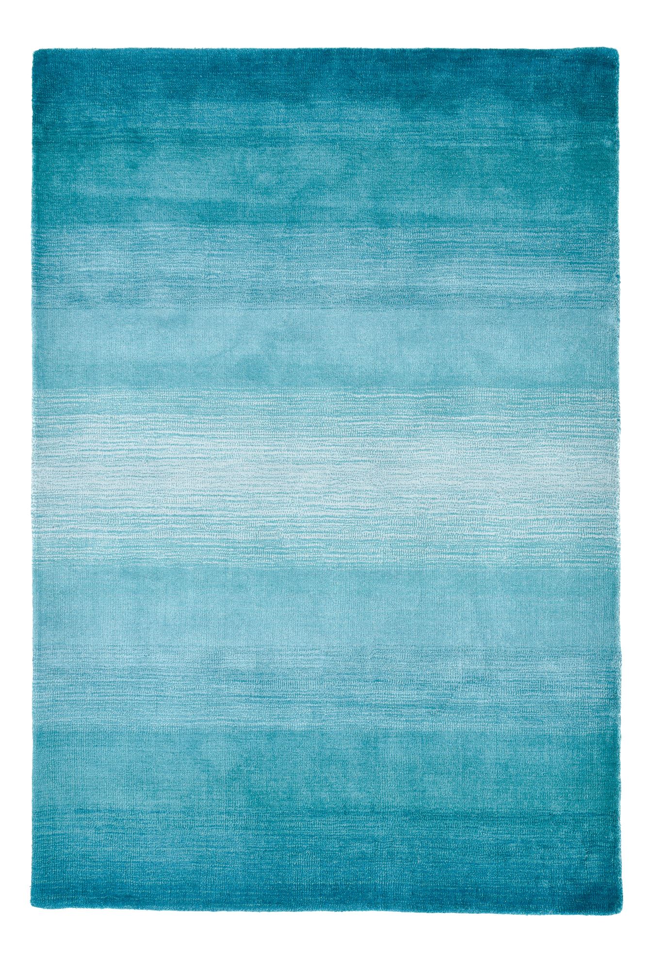 Tapis dégradé de couleur en laine Turquoise 140x200 Tapis dégradé de couleur en laine Turquoise 140x200