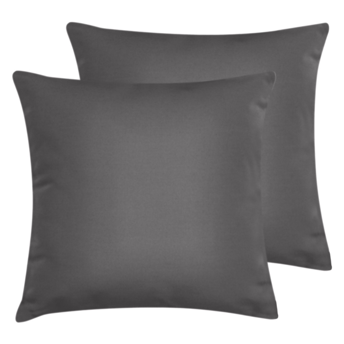 Lot de 2 taies d'oreiller en coton Gris Silver 65x65 cm Lot de 2 taies d'oreiller en coton Gris Silver 65x65 cm