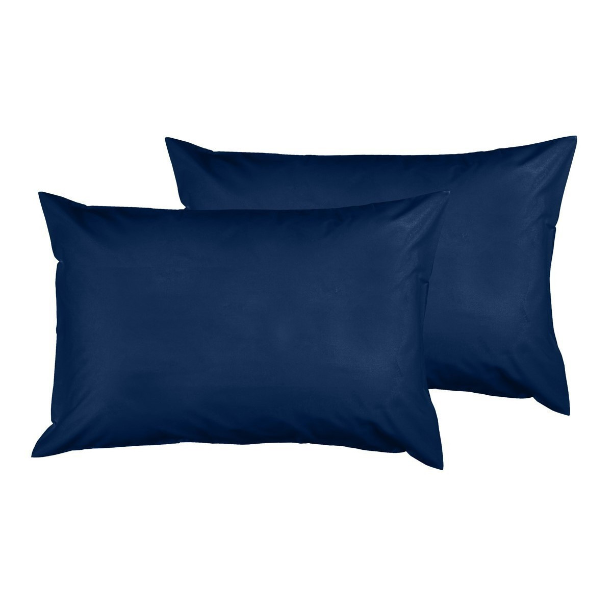 Lot de 2 taies d'oreiller en flanel Marine 50x70 cm Lot de 2 taies d'oreiller en flanel Marine 50x70 cm