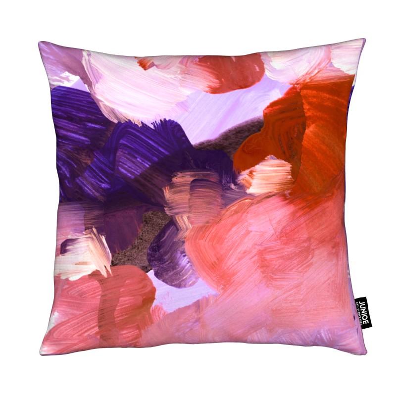 Coussin en microfibre en Rose & Rouge/40x40 (photo) Coussin en microfibre en Rose & Rouge/40x40