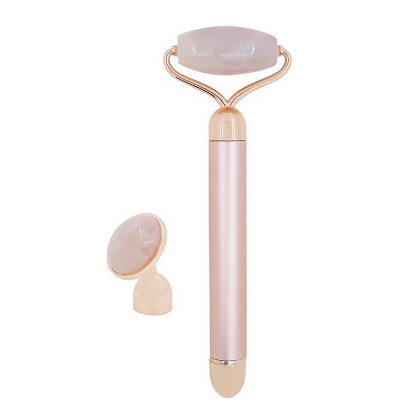 Masseur visage électrique quartz rose (photo) Masseur visage électrique quartz rose