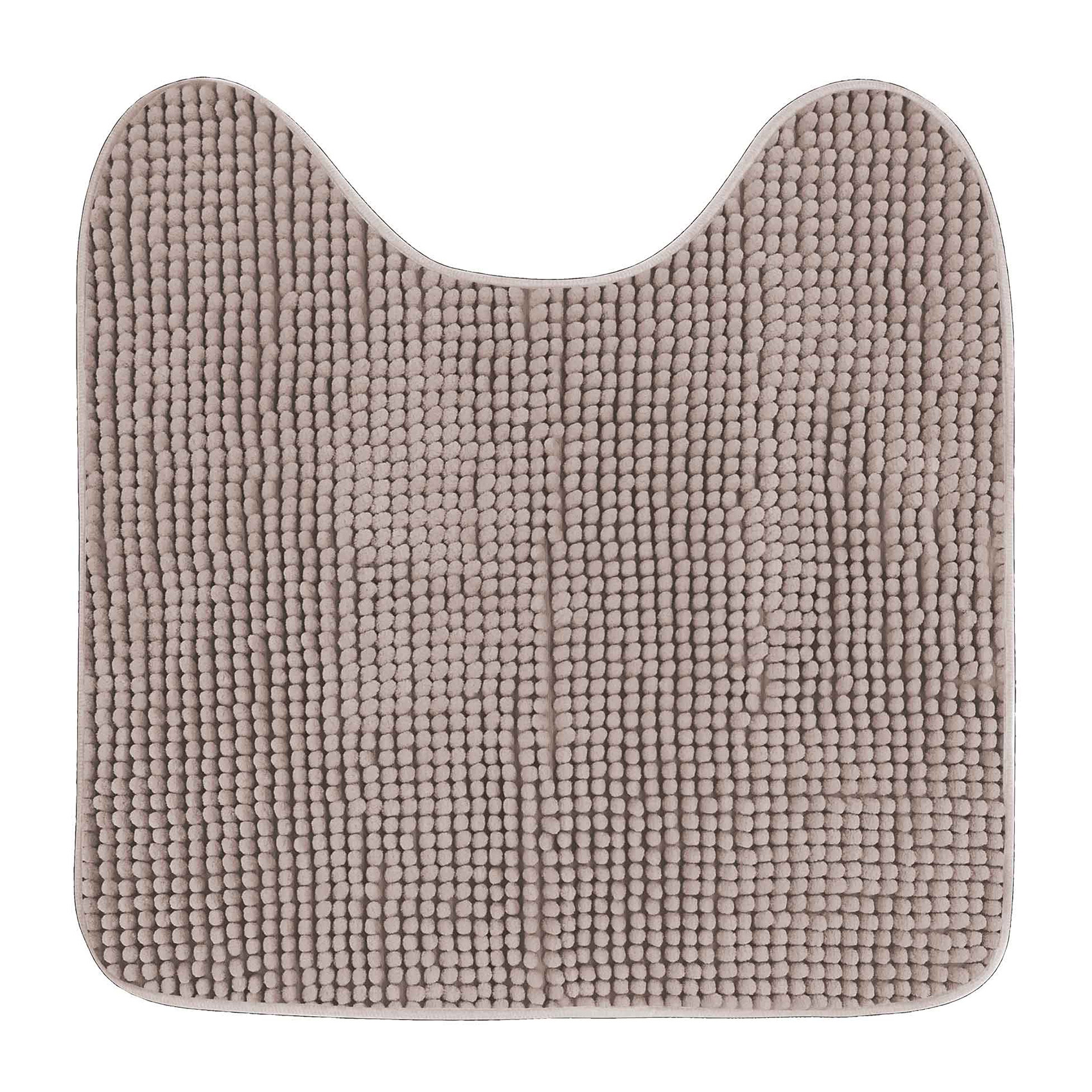 Tapis contour wc uni et coloré polyester taupe 45x45 Tapis contour wc uni et coloré polyester taupe 45x45