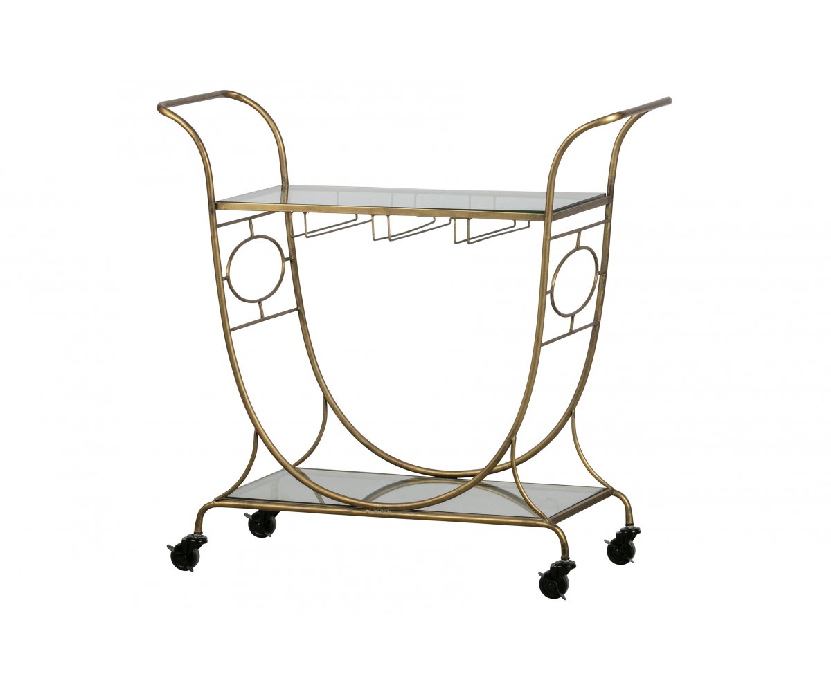 Table d'appoint style chariot vintage