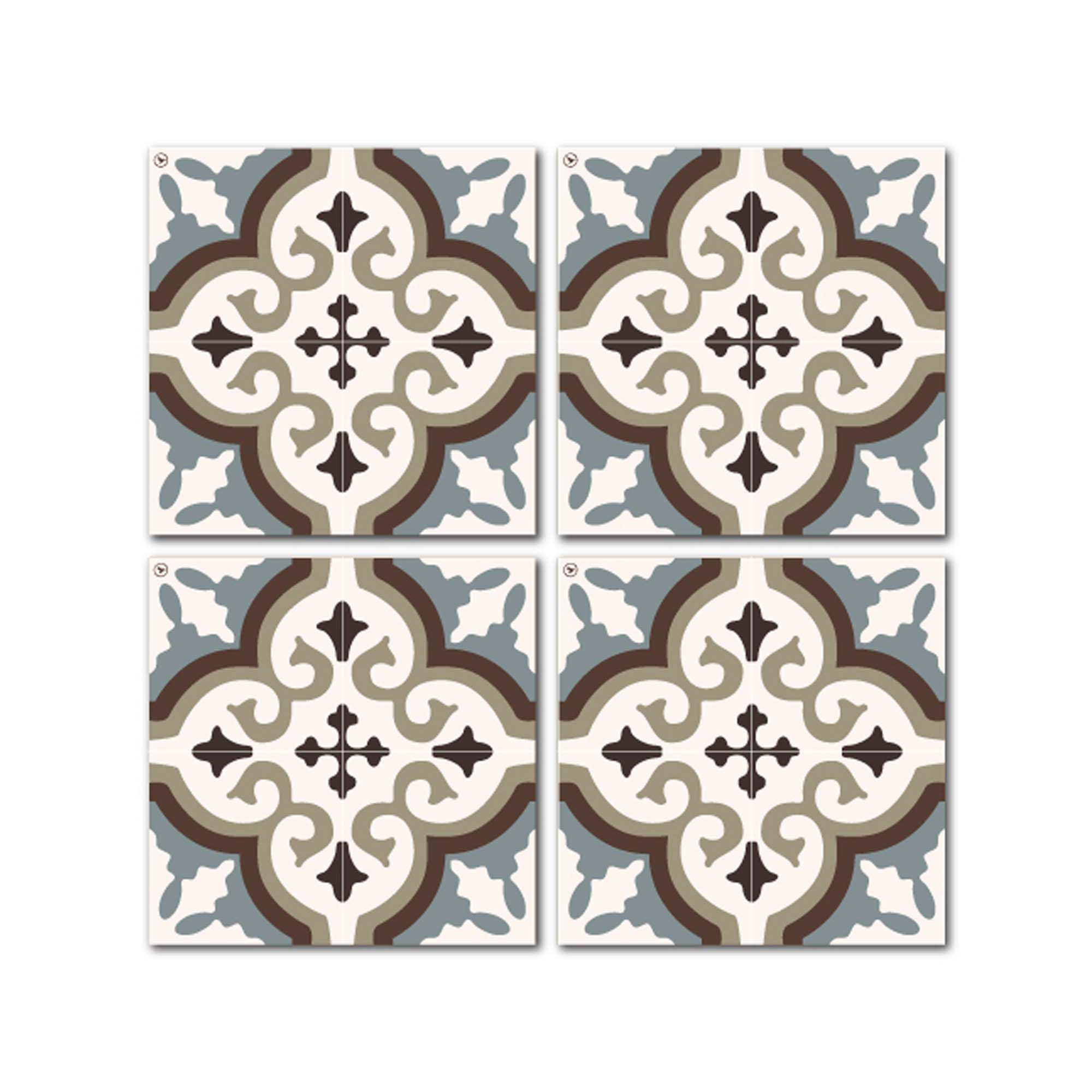 Dessous de verre en mdf noir blanc bleu 10x10 Dessous de verre en mdf noir blanc bleu 10x10