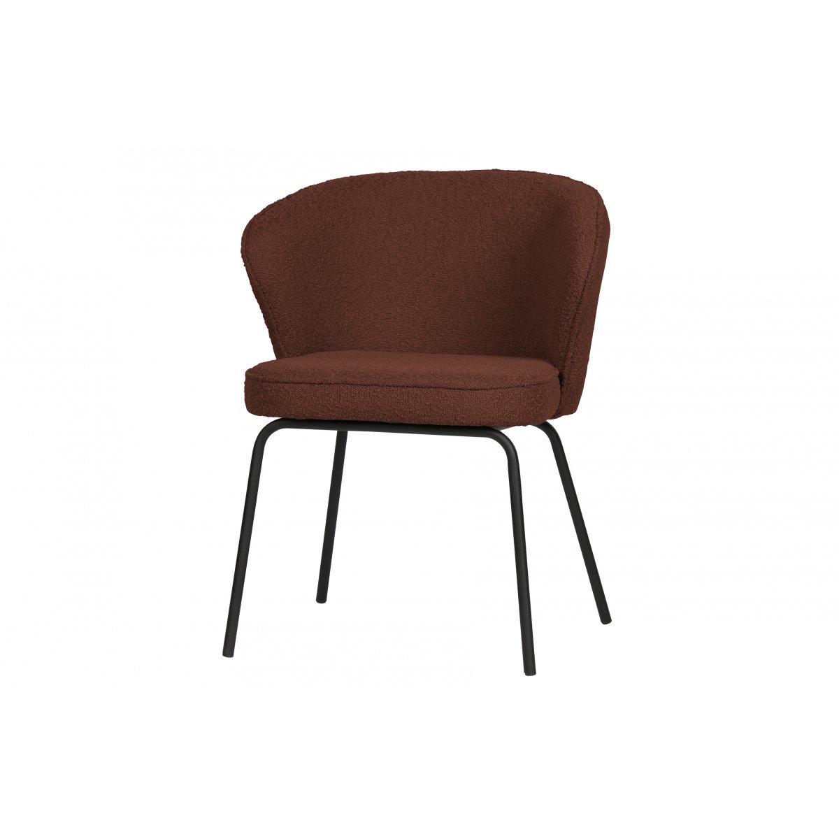 Chaise design en velours bouclé bordeaux Chaise design en velours bouclé bordeaux