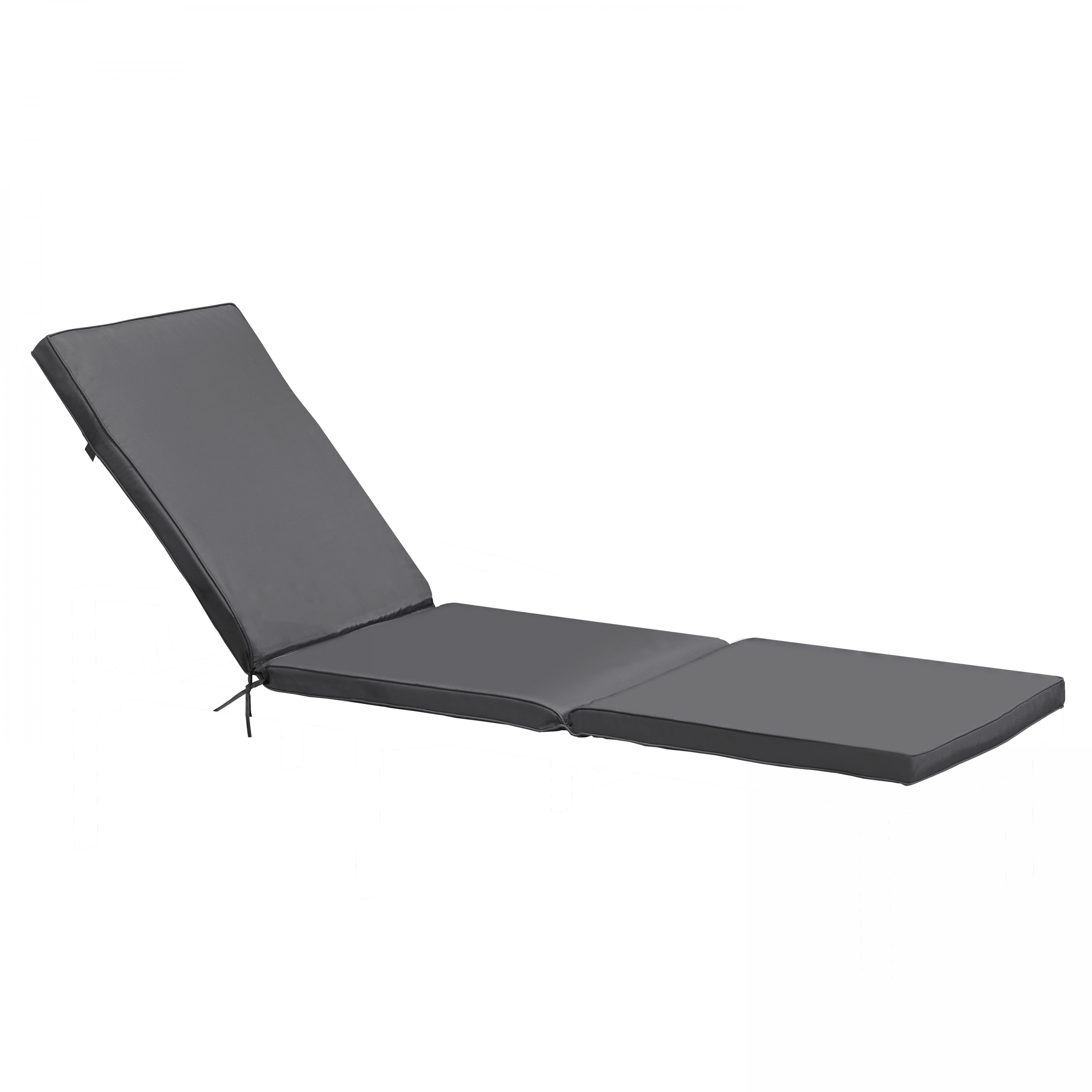 Coussin bain de soleil 1 place en polyester gris (photo) Coussin bain de soleil 1 place en polyester gris