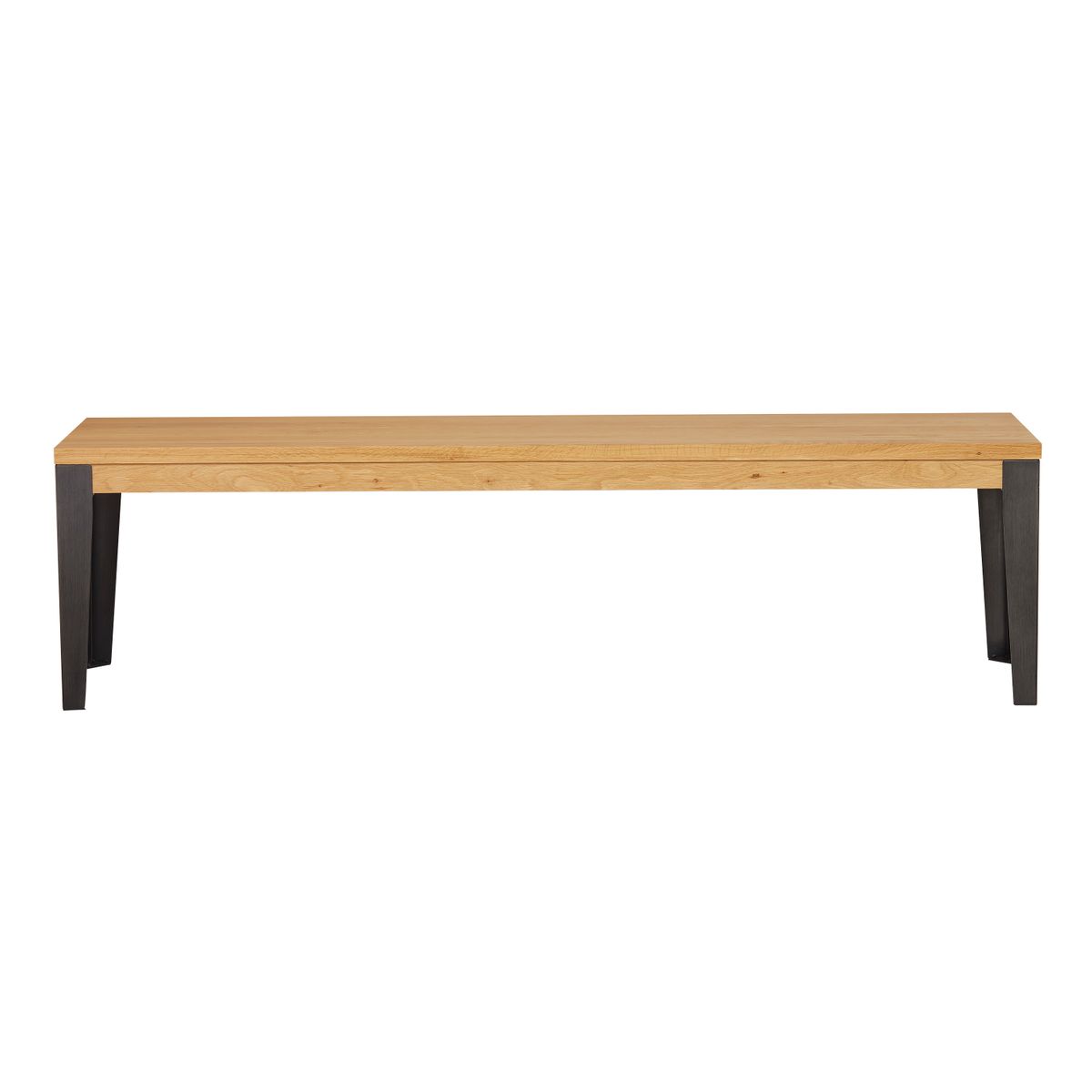 Banc chêne naturel et métal 170 cm