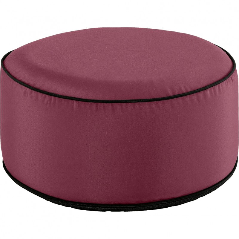 Pouf rond tissu rouge gonflable Pouf rond tissu rouge gonflable