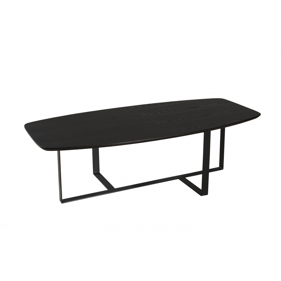 Table basse rectangulaire pieds métal