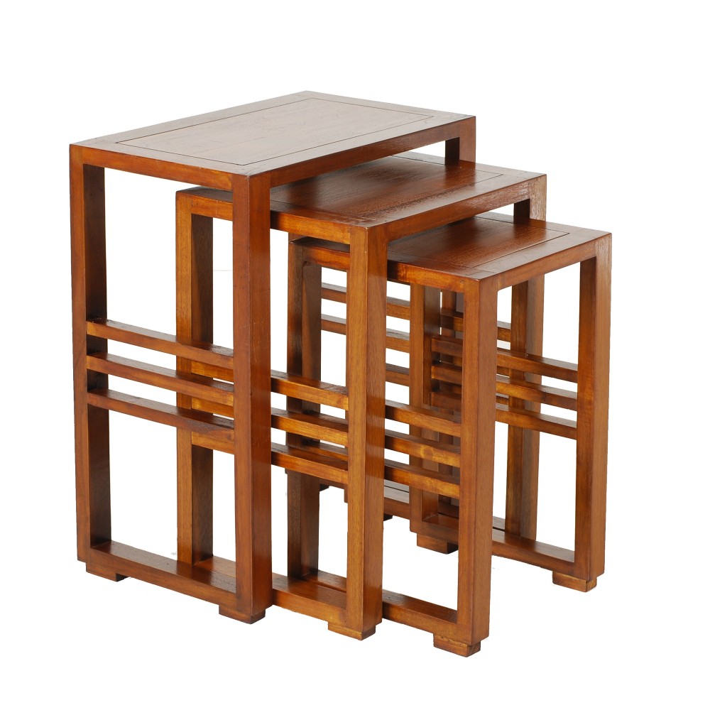 Table gigogne bois mindi Table gigogne bois mindi