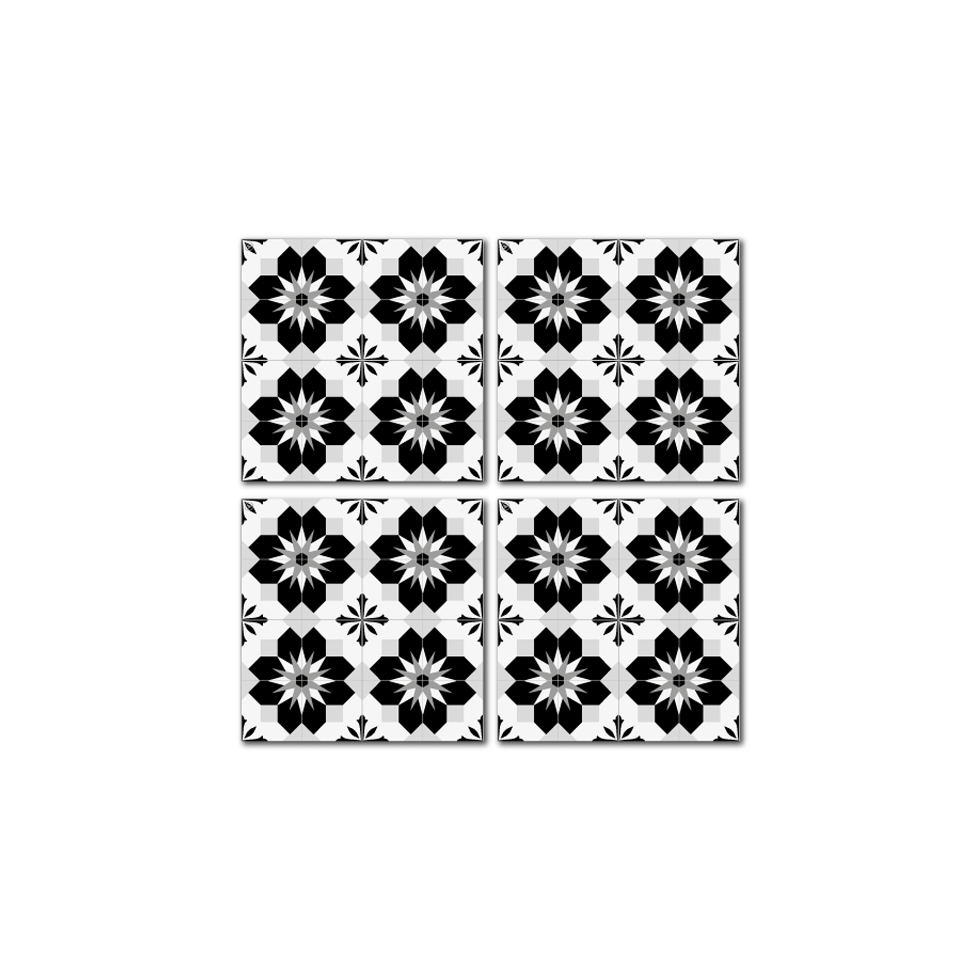 Dessous de verre en mdf noir blanc 10x10 Dessous de verre en mdf noir blanc 10x10