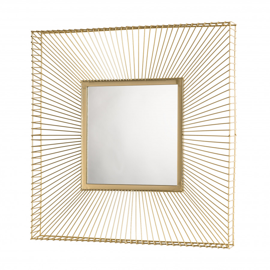 Miroir carré métal doré 65x65 Miroir carré métal doré 65x65
