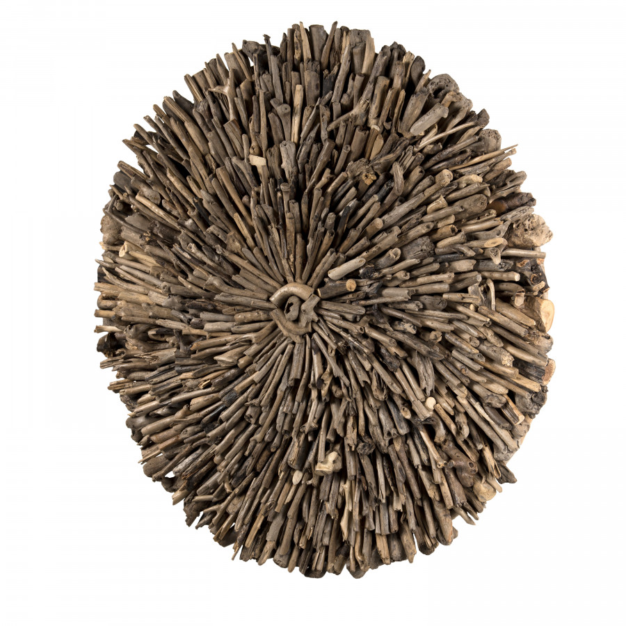 Décoration murale ronde 120 cm bois flotté Décoration murale ronde 120 cm bois flotté