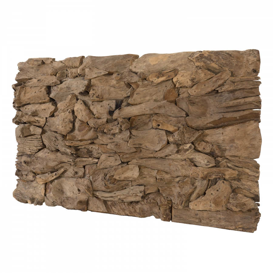 Décoration murale en bois teck 150x80 Décoration murale en bois teck 150x80