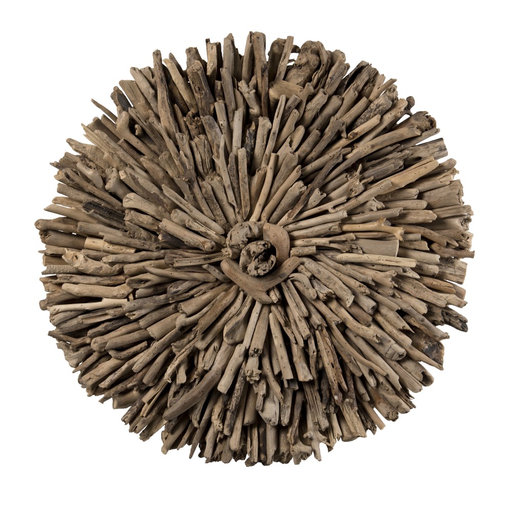 Décoration murale ronde 80 cm bois flotté Décoration murale ronde 80 cm bois flotté