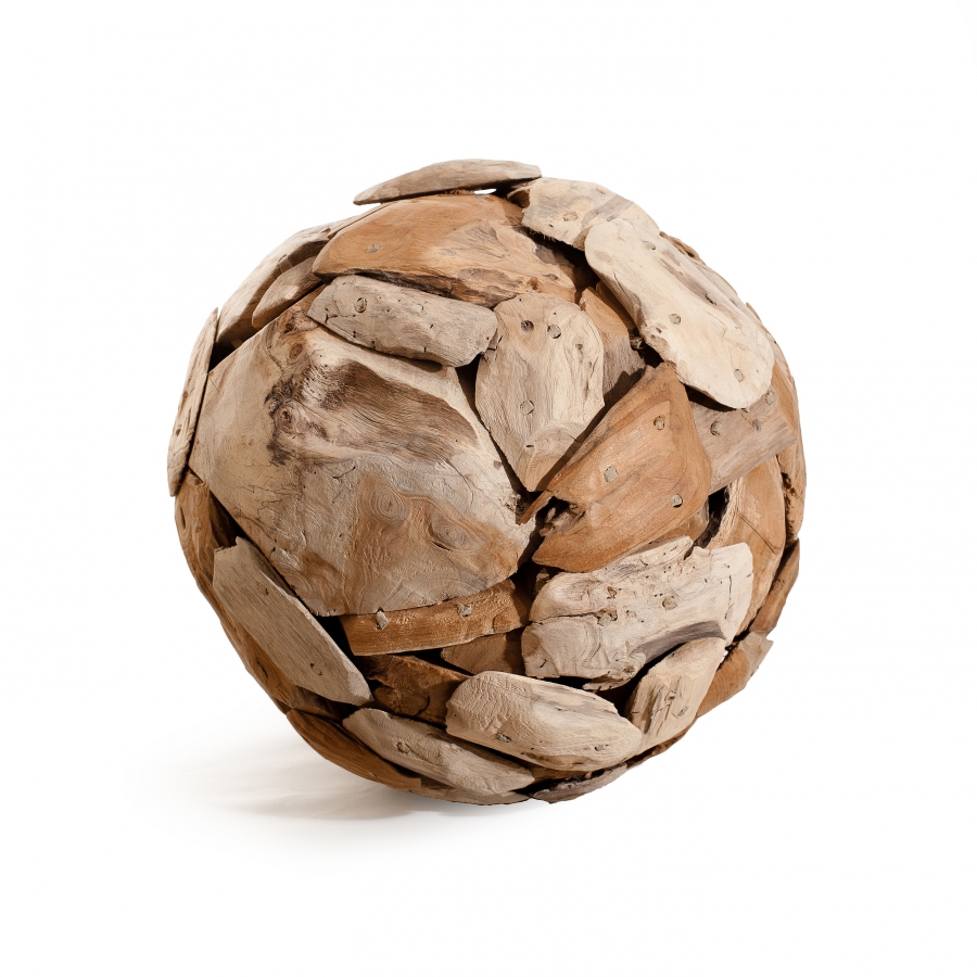 Boule déco bois nature (photo) Boule déco bois nature
