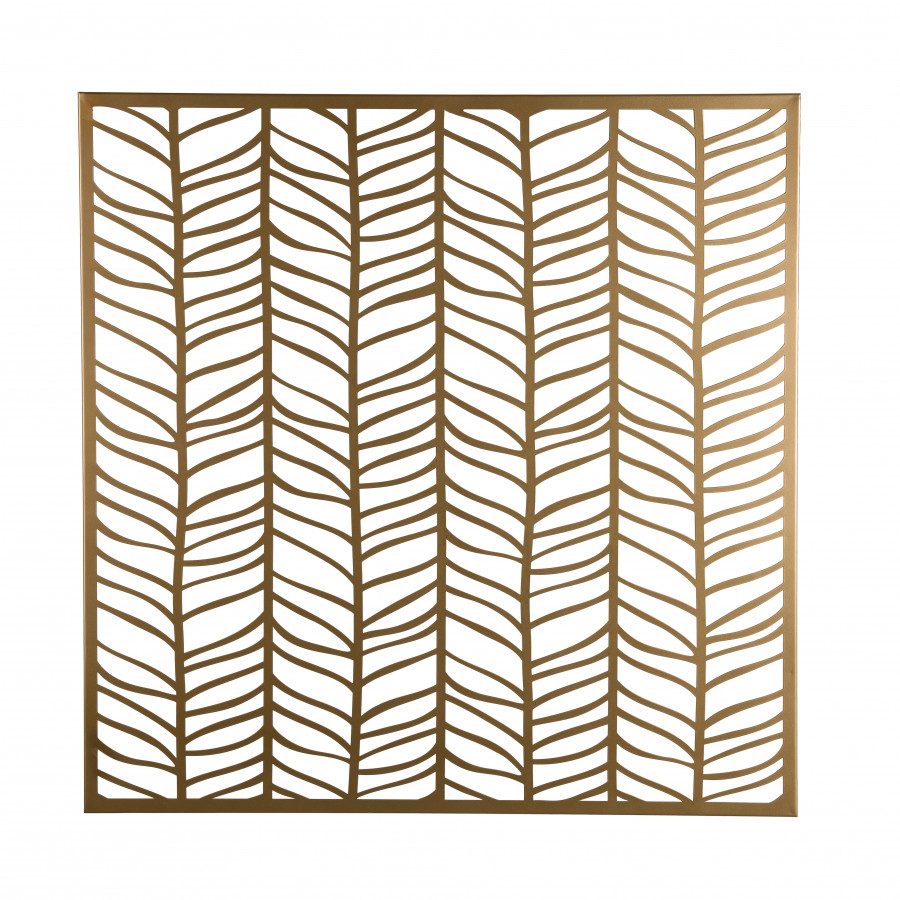 Décoration murale carrée métal doré L80 Décoration murale carrée métal doré L80