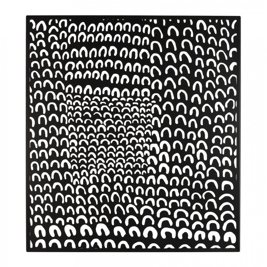 Décoration murale rectangulaire 64x70cm métal noir Décoration murale rectangulaire 64x70cm métal noir