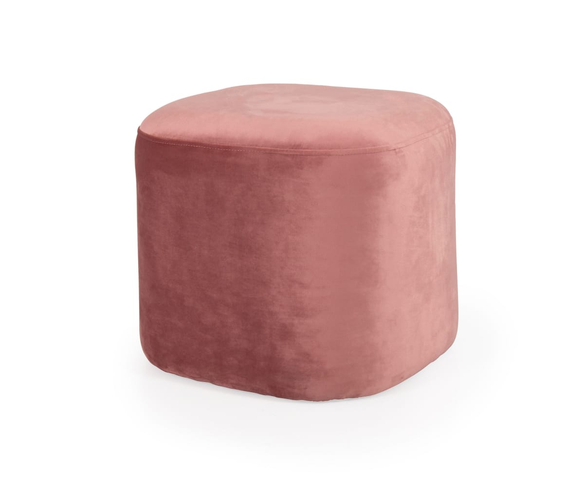 Petit pouf en velours rose Petit pouf en velours rose