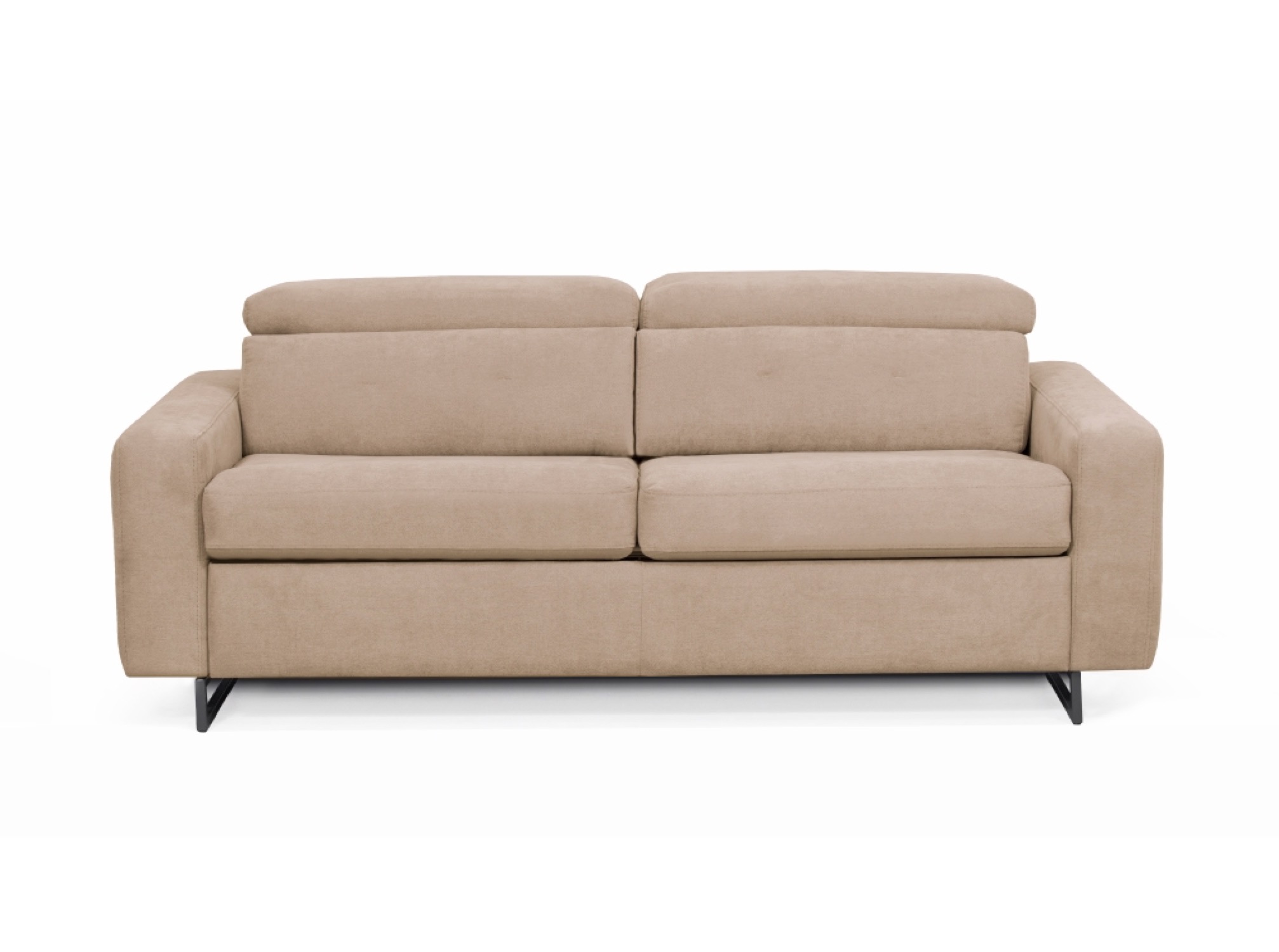 Canapé convertible express 3 places en tissu beige Canapé convertible express 3 places en tissu beige