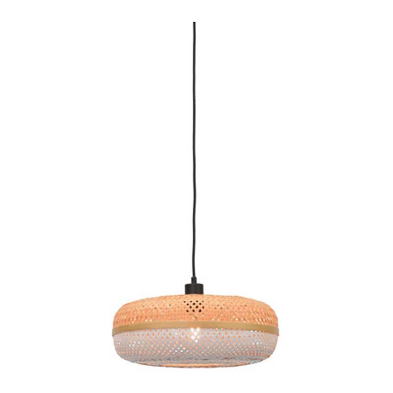 Suspension en bambou blanc H17cm Suspension en bambou blanc H17cm