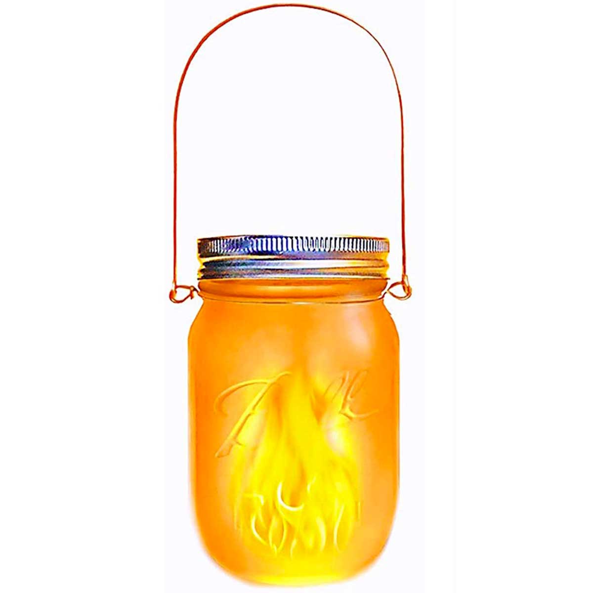 Lanterne décorative solaire Verre Transparent H14cm