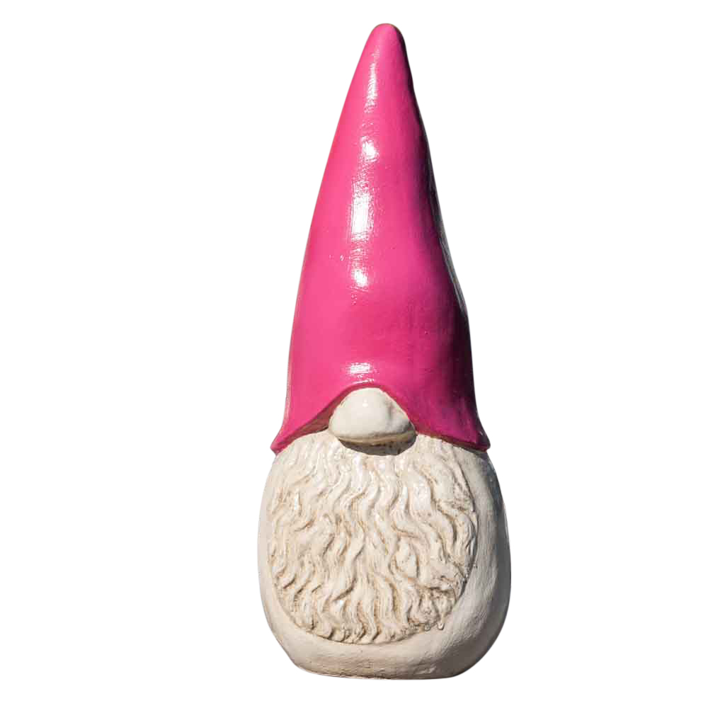 Statue tomte suédois rose H50cm