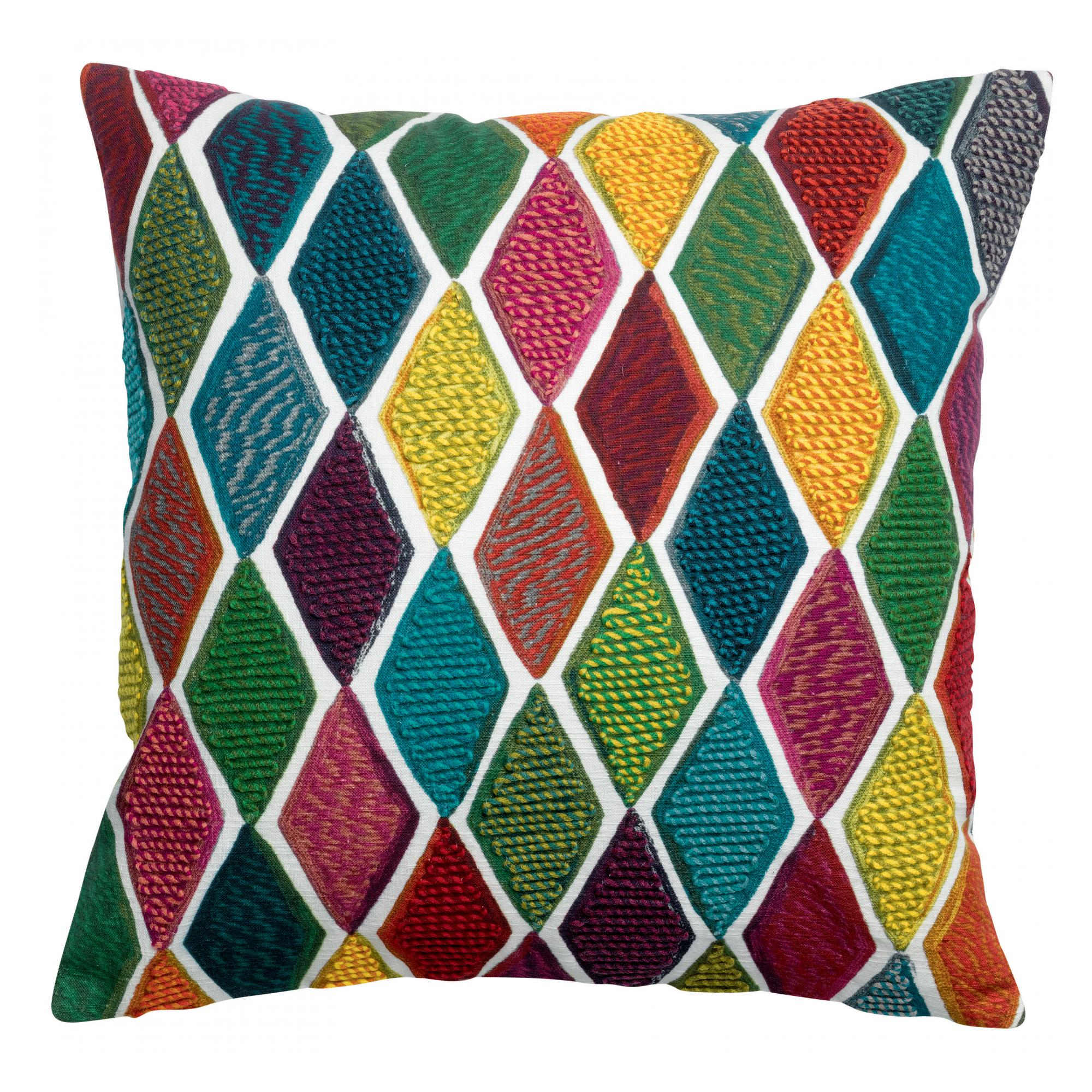 Coussin en coton multico 45 x 45 (photo) Coussin en coton multico 45 x 45
