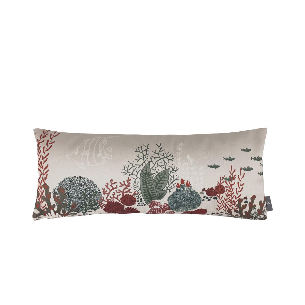Coussin imprimé la jungle marine beige 25x60 (photo) Coussin imprimé la jungle marine beige 25x60