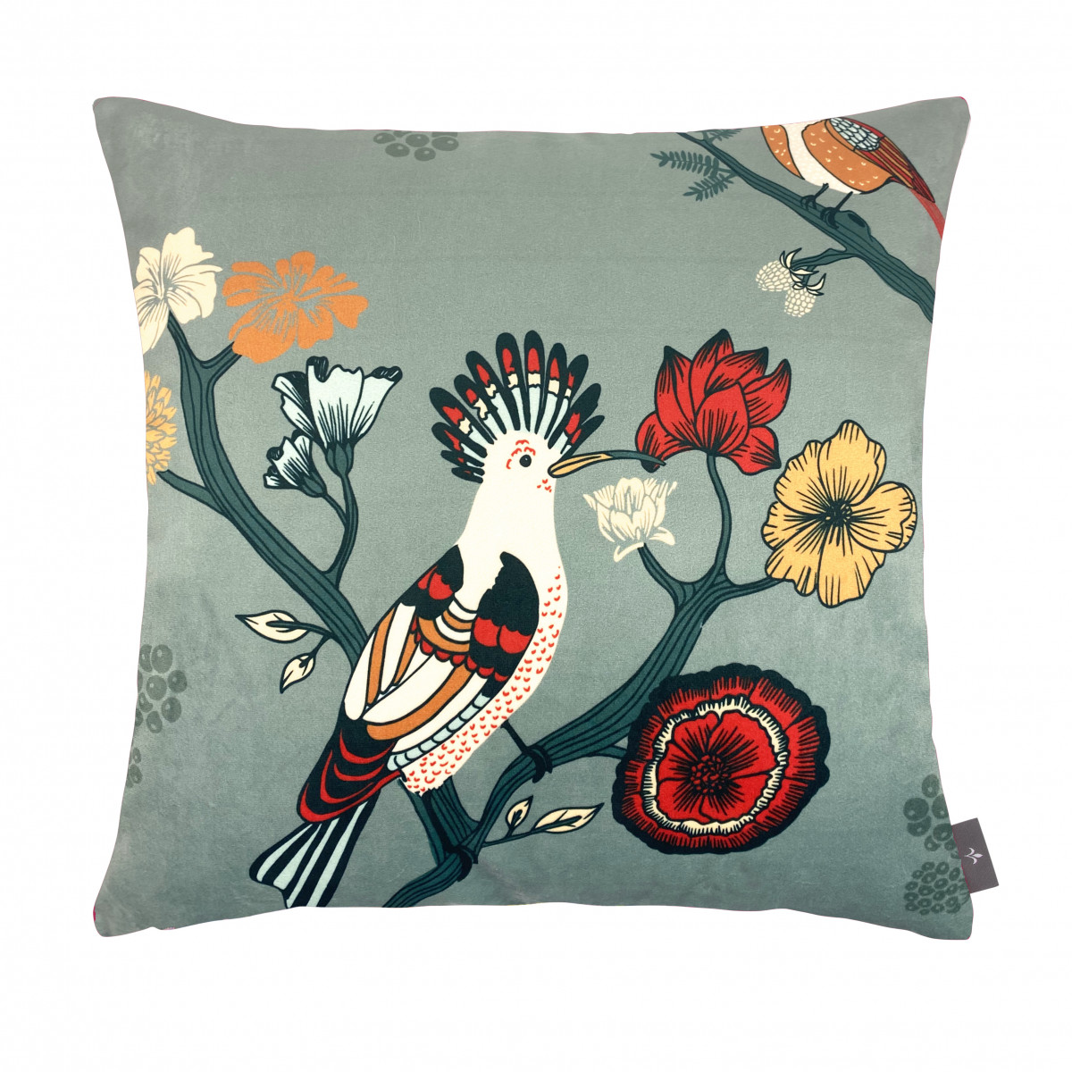 Coussin imprimé les oiseaux clair 47x47 (photo) Coussin imprimé les oiseaux clair 47x47