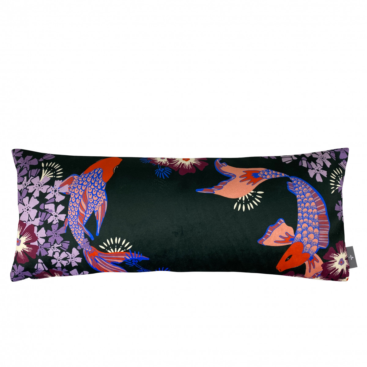 Coussin imprimé les poissons koï made in france violet 25x60 Coussin imprimé les poissons koï made in france violet 25x60