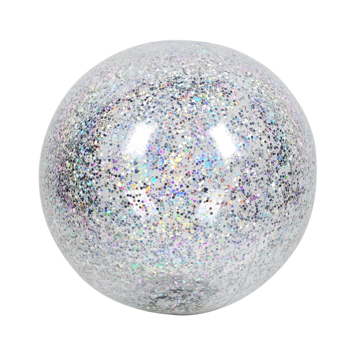 Ballon de plage gonflable transparent à paillettes Ballon de plage gonflable transparent à paillettes