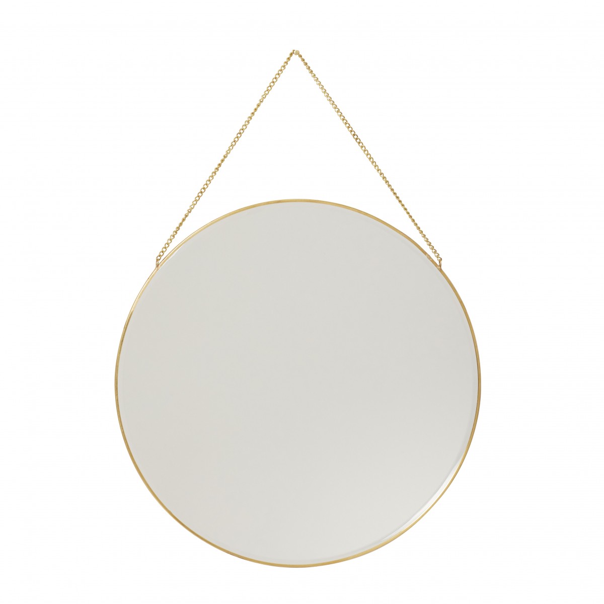 Miroir mural rond en laiton D40 (photo) Miroir mural rond en laiton D40