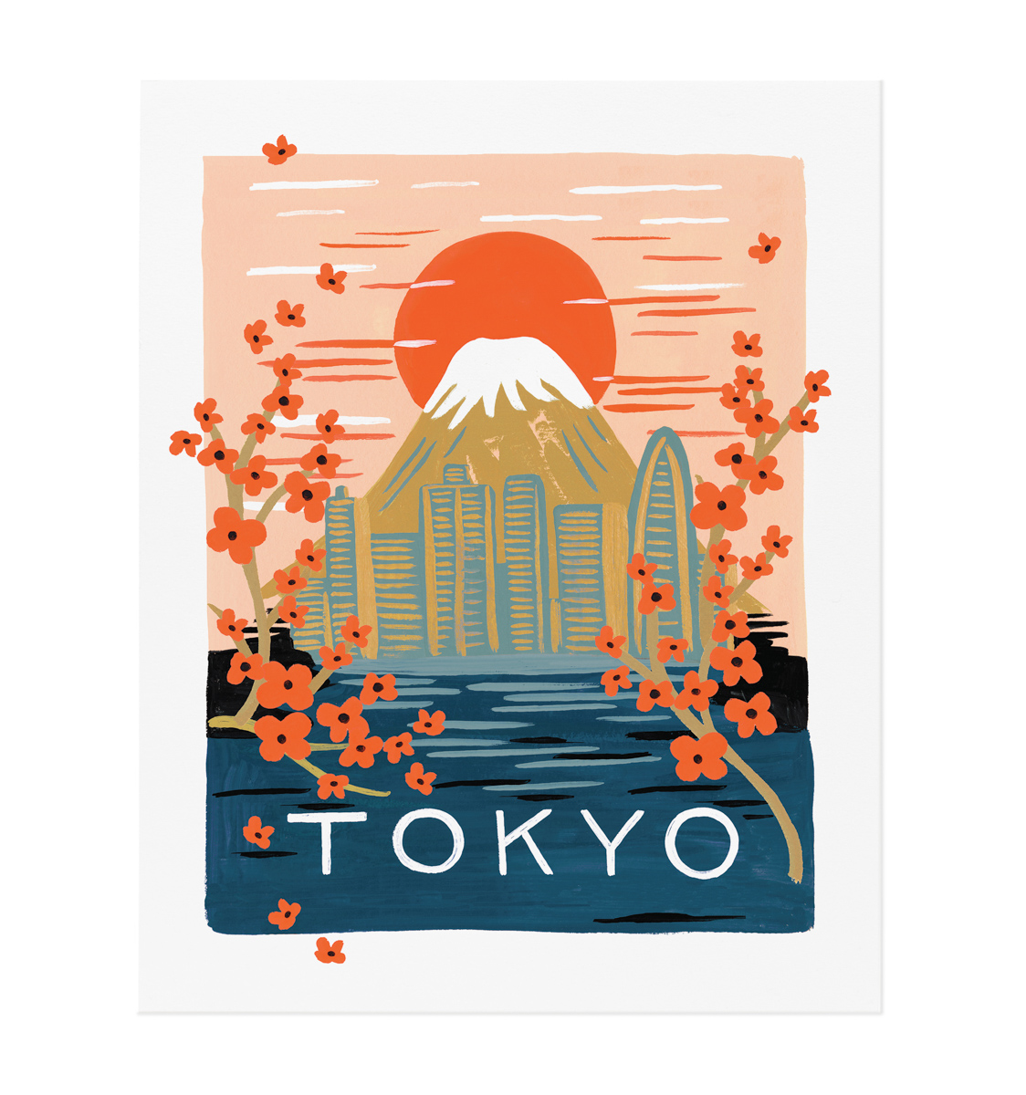 Affiche bon voyage tokyo 28x35