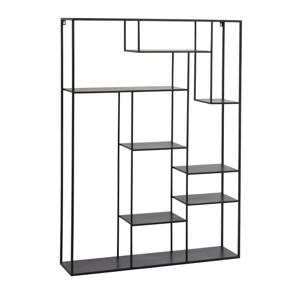 Etagère minimaliste en métal noir