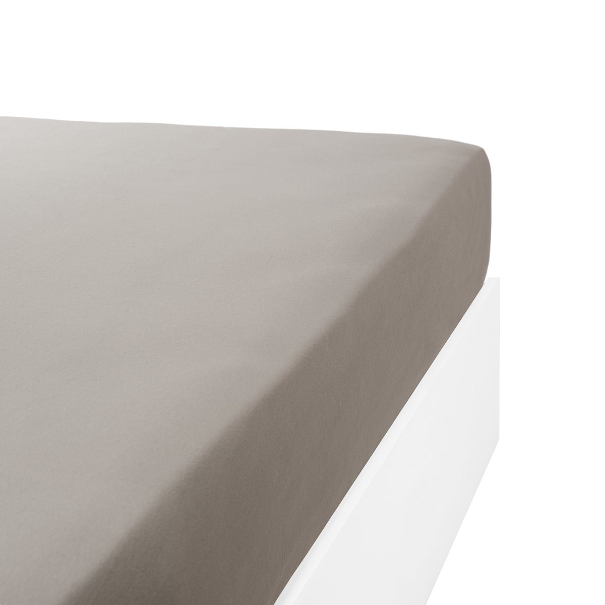 Drap housse jersey extensible lit double en coton gris 80x200 cm Drap housse jersey extensible lit double en coton gris 80x200 cm