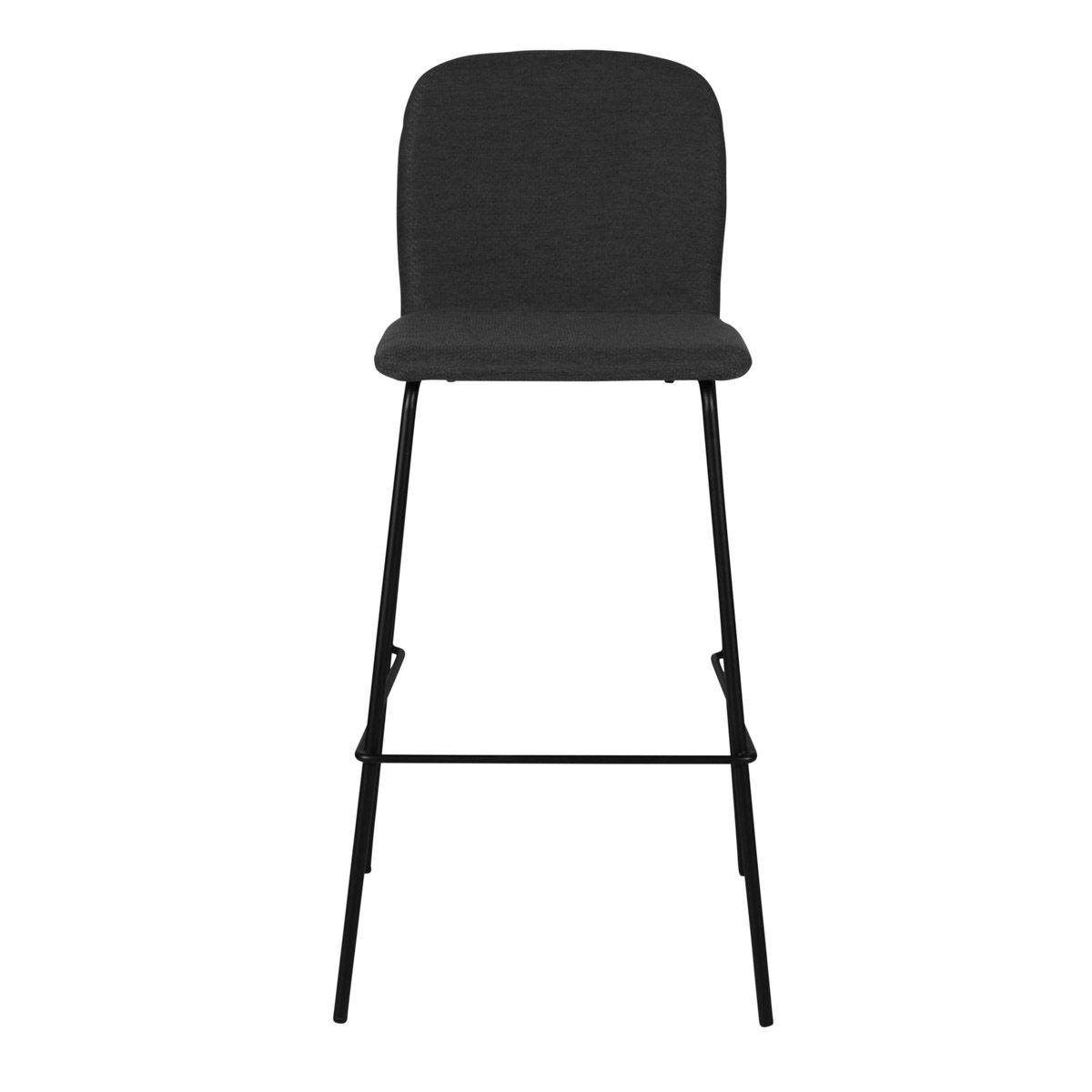 Chaise de bar tissu gris foncé et piètement métal h75 (photo) Chaise de bar tissu gris foncé et piètement métal h75
