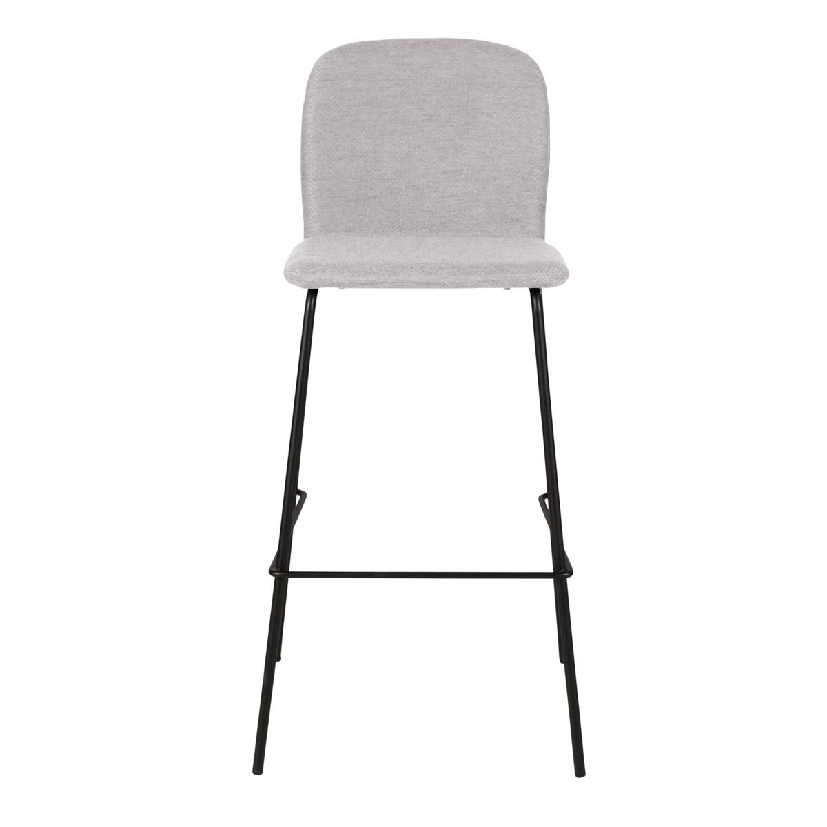 Chaise de bar tissu gris clair et piètement métal h75 (photo) Chaise de bar tissu gris clair et piètement métal h75
