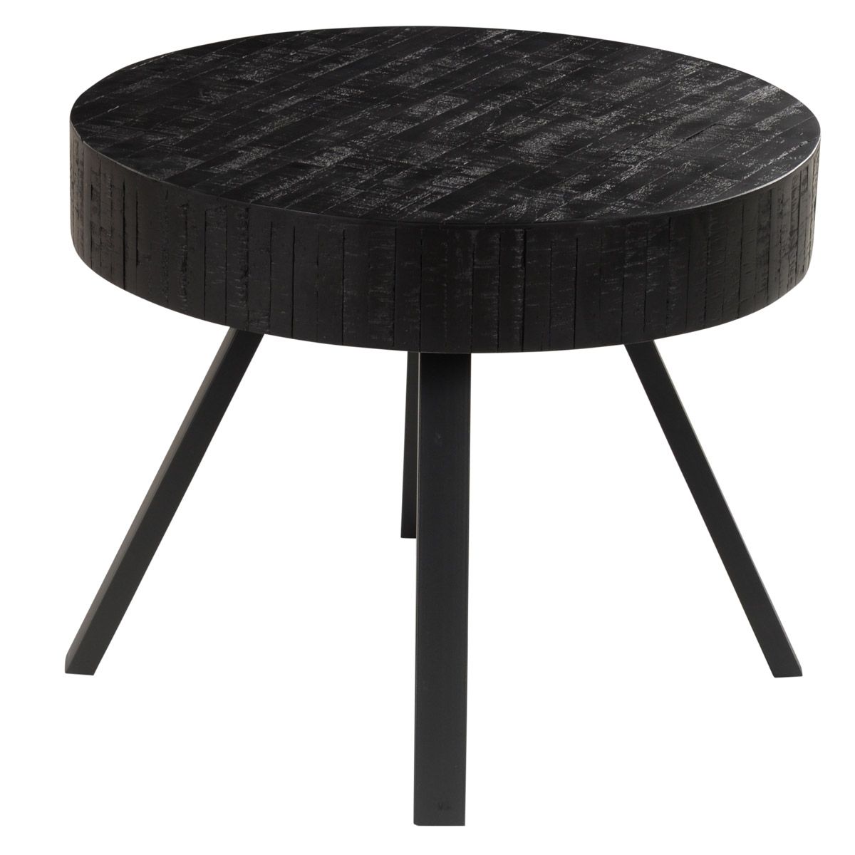 Table basse en teck recyclÃ© noir H45