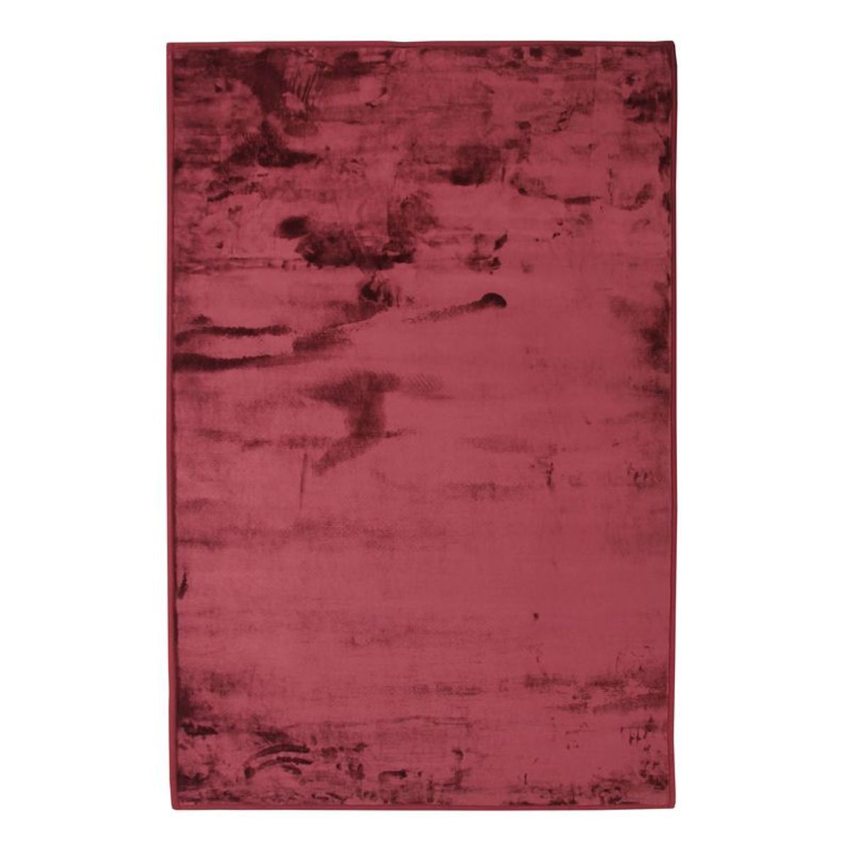 Tapis extra-doux effet velours rouge foncé 60x90