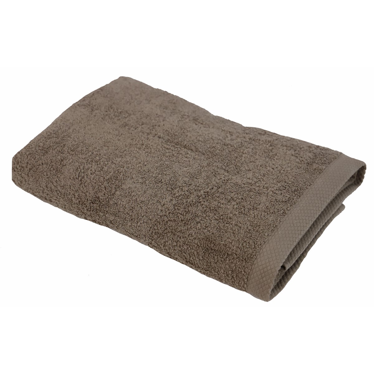 Drap de douche éponge en coton taupe 70x140 cm Drap de douche éponge en coton taupe 70x140 cm