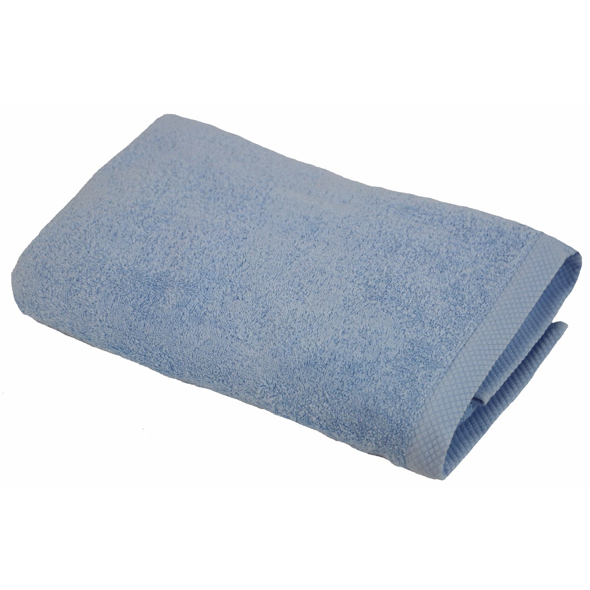 Serviette de toilette éponge en coton bleu clair 50x100 cm